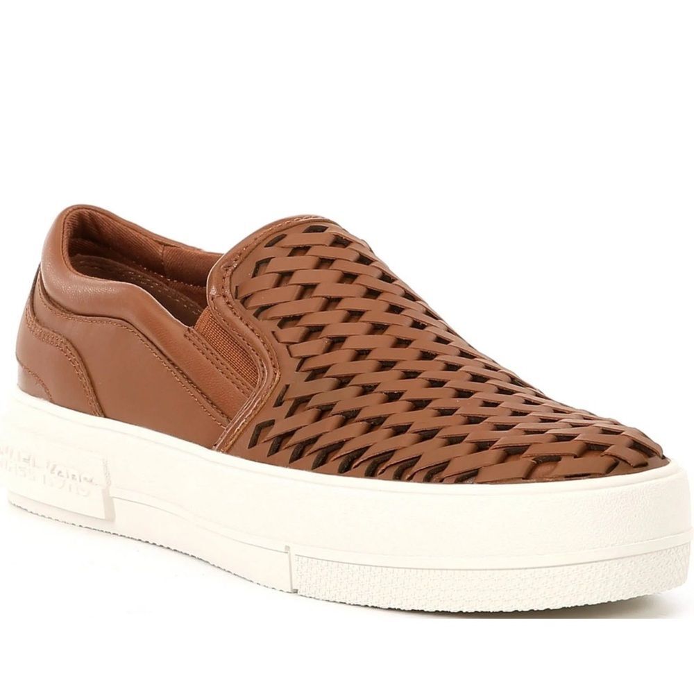 New Michael Michael Kors Leather Evy Slip On Shoes Women’s Size 6.5 in brown